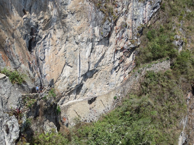 Inka Bridge - built into the cliff face, with no barrier to the sheer drop. Closed to the public.
